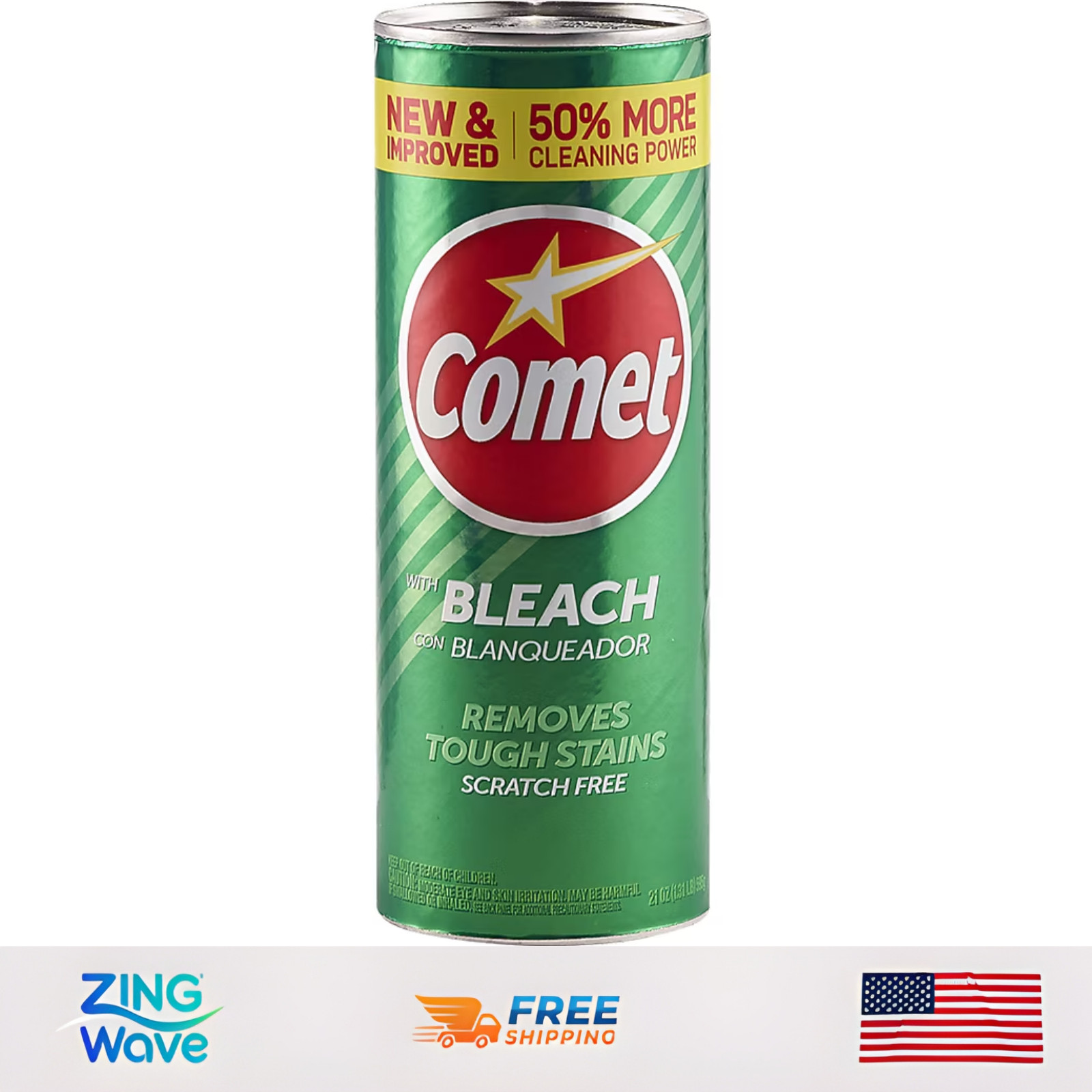 Comet with Bleach Powder All-Purpose Cleaner 21-oz Deodorizer Stain Remover gallery