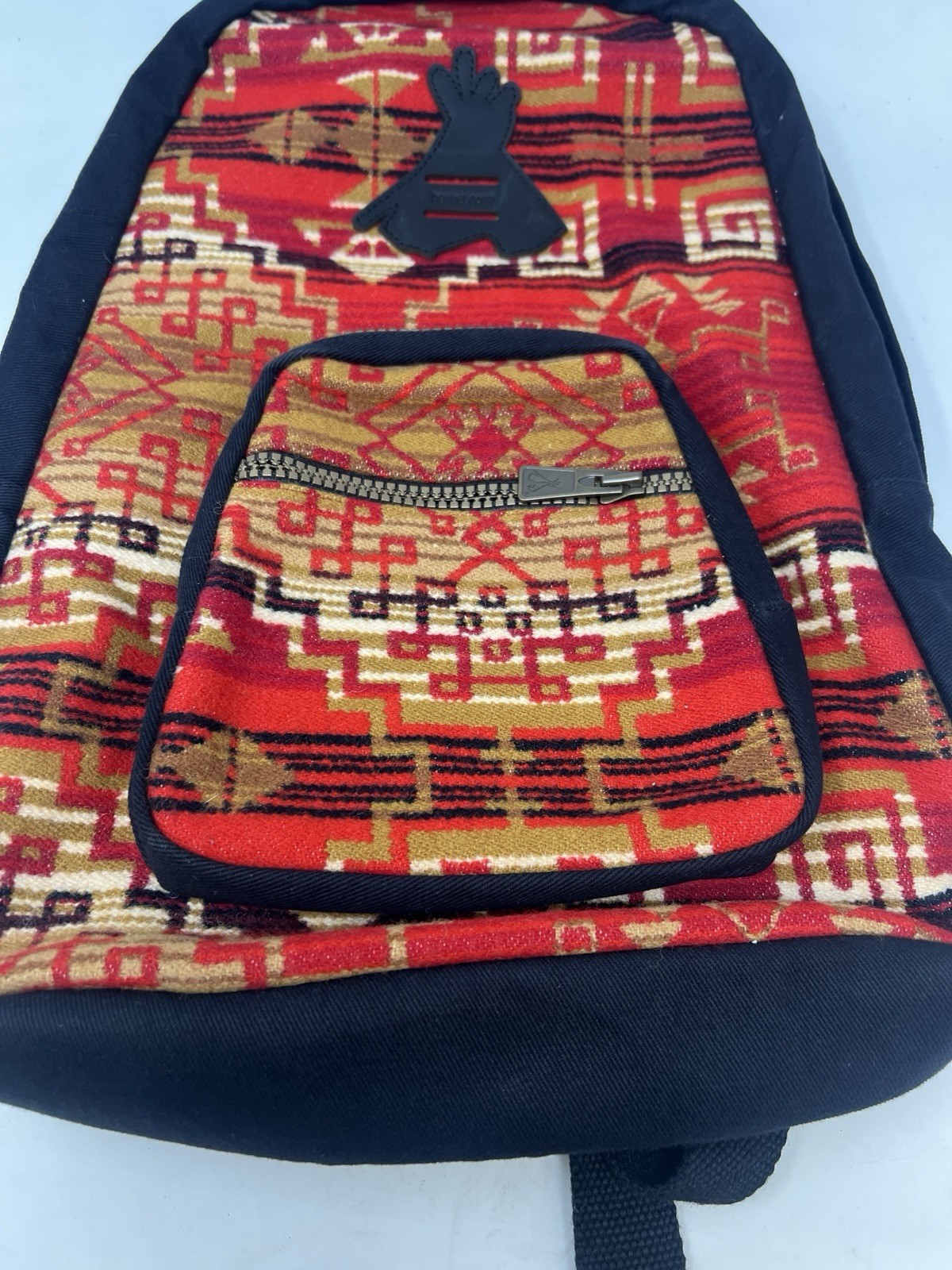 Pendleton Backpack Red Wool Southwestern Navajo, Aztec Pattern Design 4