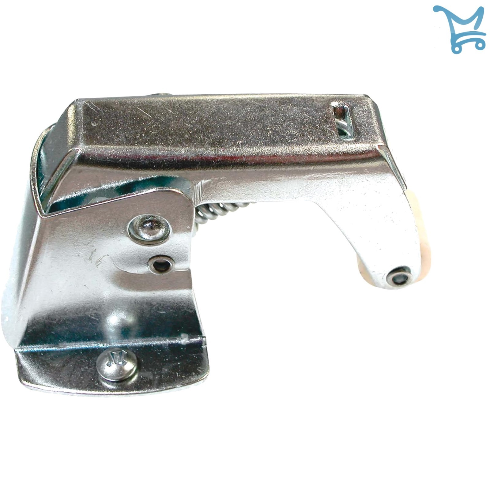 Screen Door Spring-Loaded Catch Zinc Steel No-Mar Rollers Closure Hardware gallery