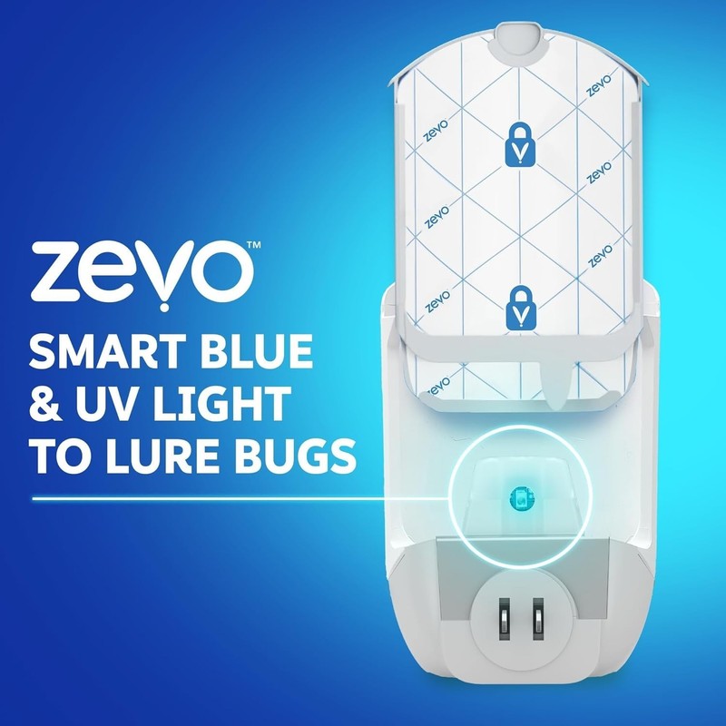 Zevo Flying Insect Trap (1 Plug in Device & 1 Cartridge) Featuring Blue UV Light gallery