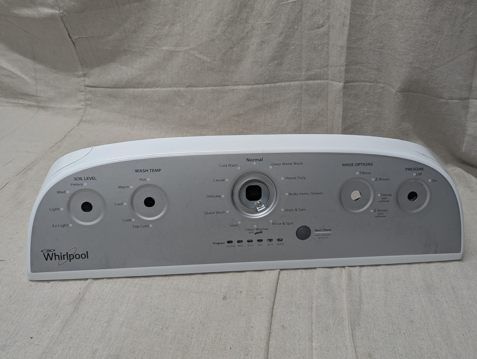 Whirlpool Washer WTW5000DW1 Control Panel Cover W10774112 Front And Back gallery