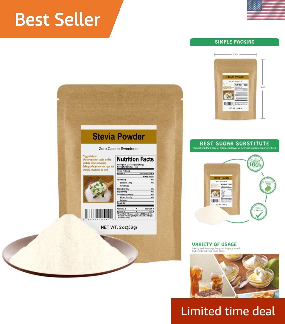 Concentrated Natural Stevia Powder 2 oz - Guilt-Free Sweetening for All Foods gallery