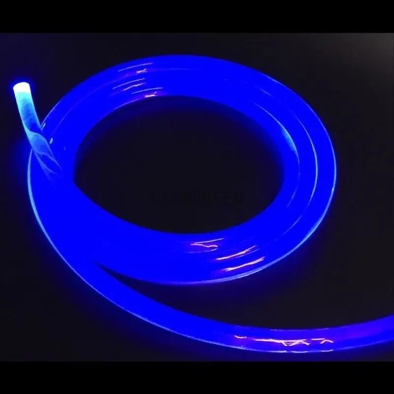 Transparent Super Bright Solid Core Side Glow Optic Fiber 1.5~12mm Thick Cable gallery