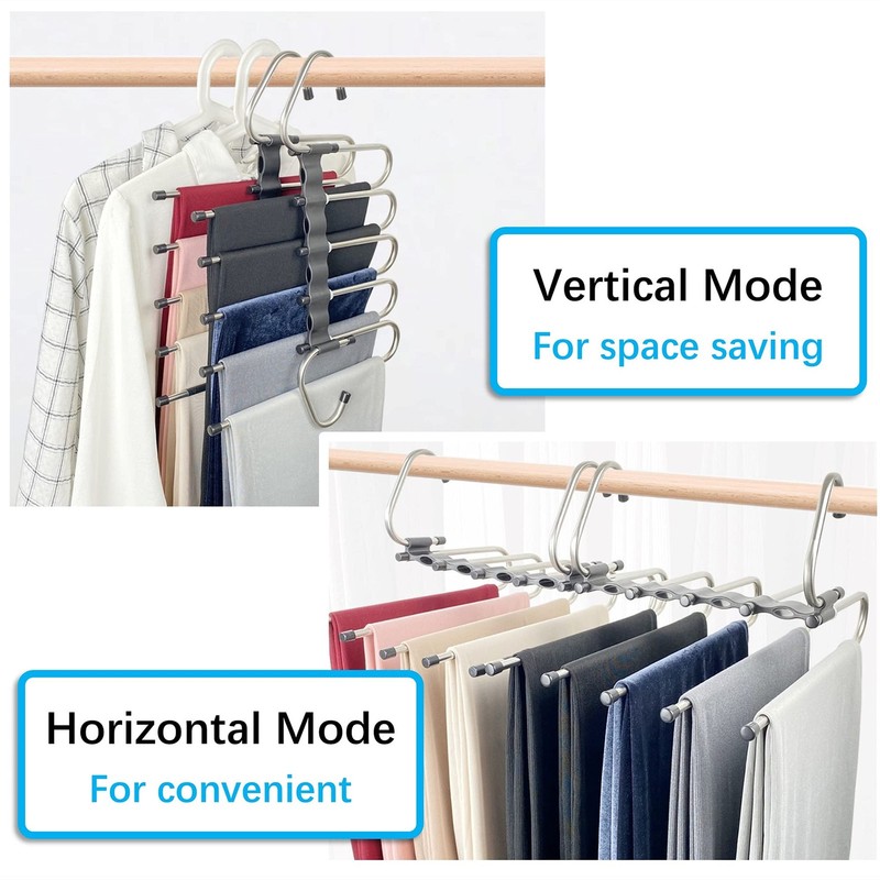 Magic Pants Hangers Space Saving - 2 Pack for Closet Multiple Layers gallery