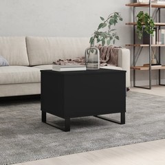Coffee Table Black Engineered wood, metal Medium