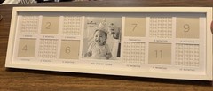 Baby’s First Year Frame In Elegant White Natural Wood My First Year Baby Picture