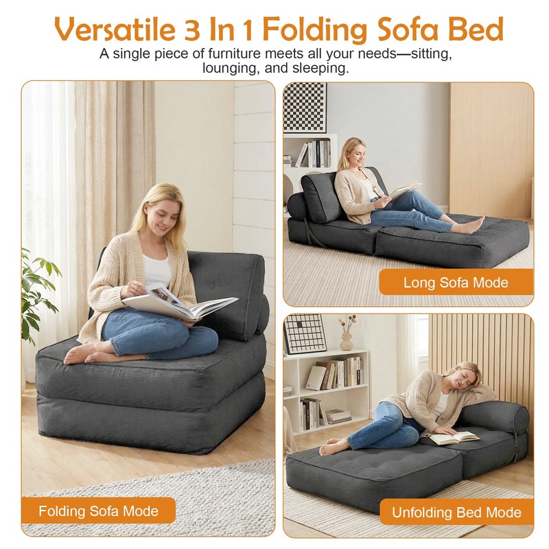 Single Folding Sofa Bed, Convertible Sleeper Chair Bed Couches Compressed Sofa gallery