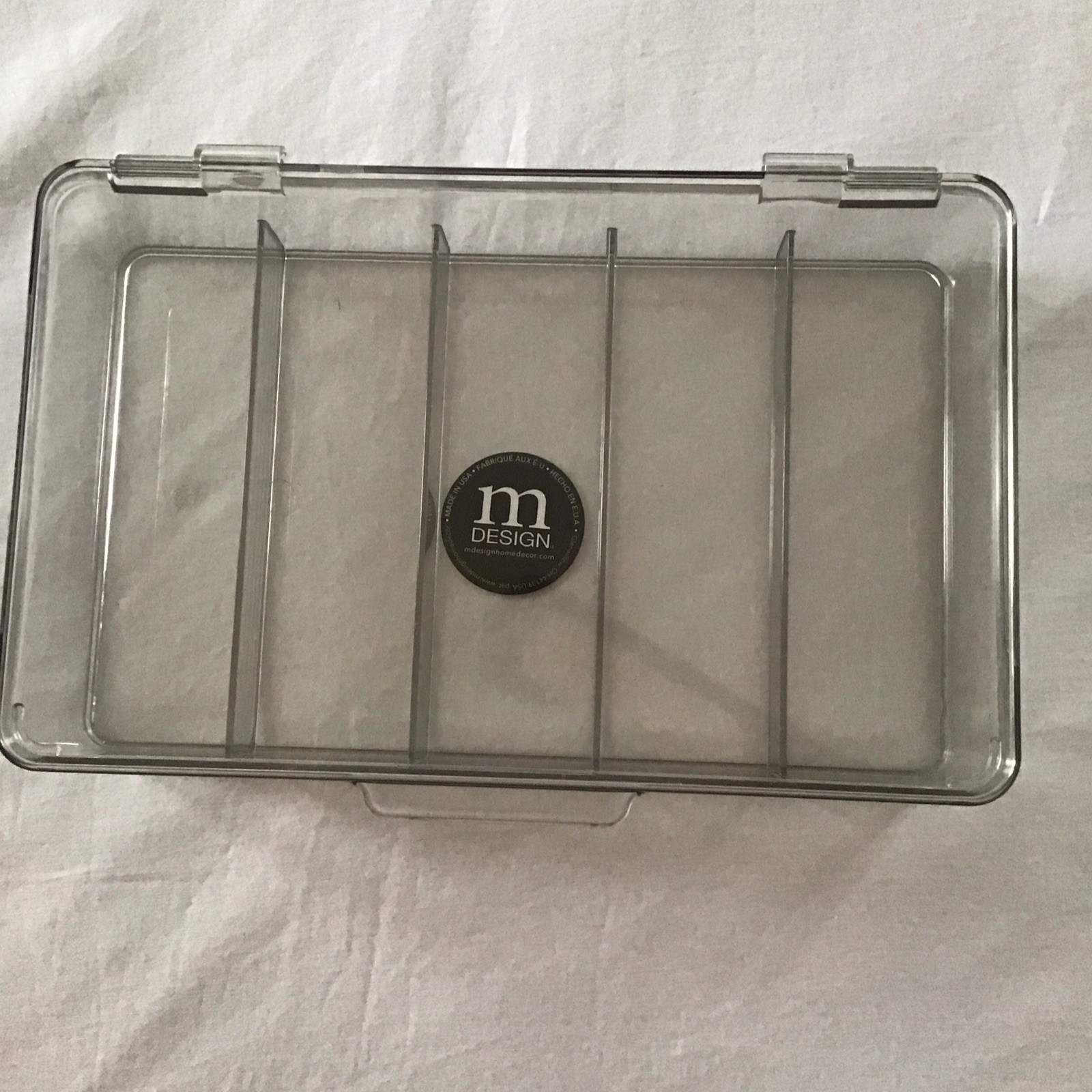 mDesign Clear Plastic Hinged 5 -Part Organizer NWT gallery