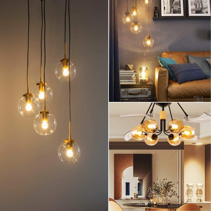 E26 LED Light Bulbs G14 Dimmable Globe Chandelier Bulb Soft White 40W Equivalent gallery