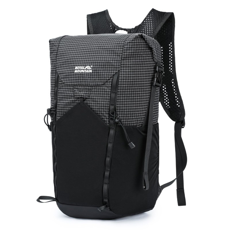 20L Black Lightweight Foldable Water Resistant Packable Travel Hiking Backpack