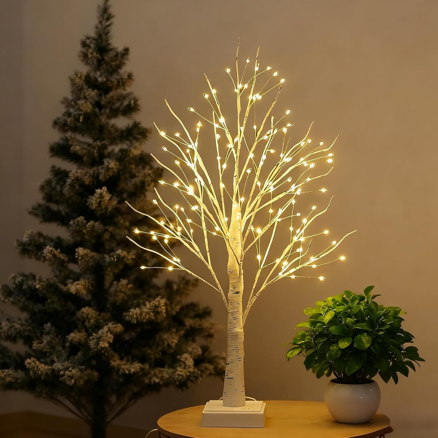 144 LED Birch Tree Lights,Tabletop Bonsai Fairy Light Spirit Tree,DIY Artificial gallery