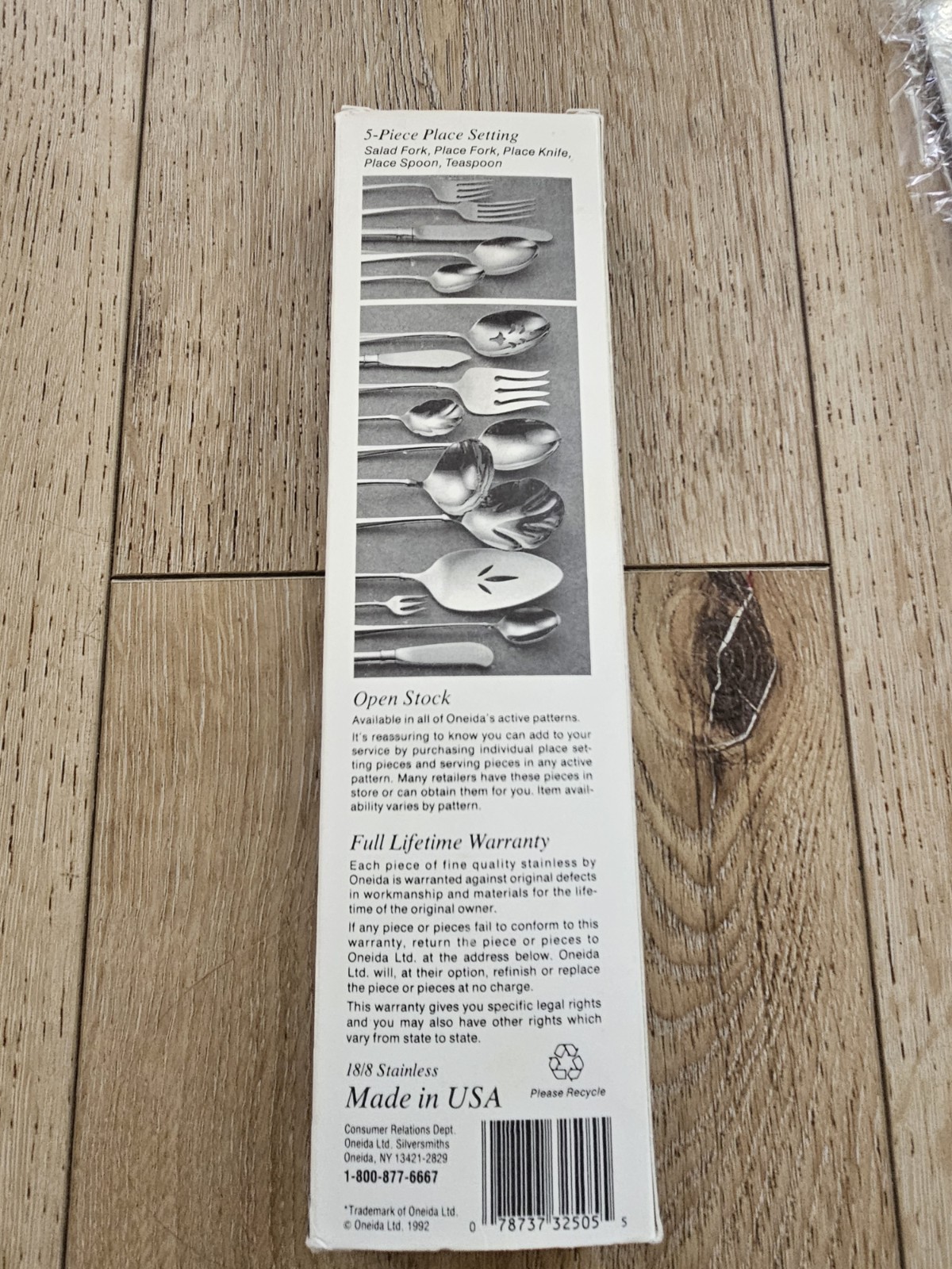 New Sealed Vintage Oneida DAMASK ROSE Stainless Heirloom Flatware 5 PC USA gallery