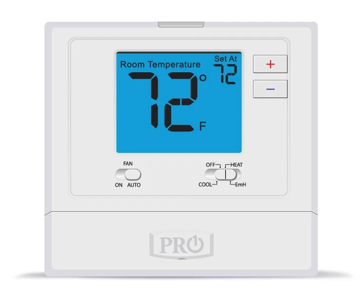 PRO1 IAQ T721 Digital Non-Programmable Thermostat, 2 Heat - 1 Cool Heat Pump gallery