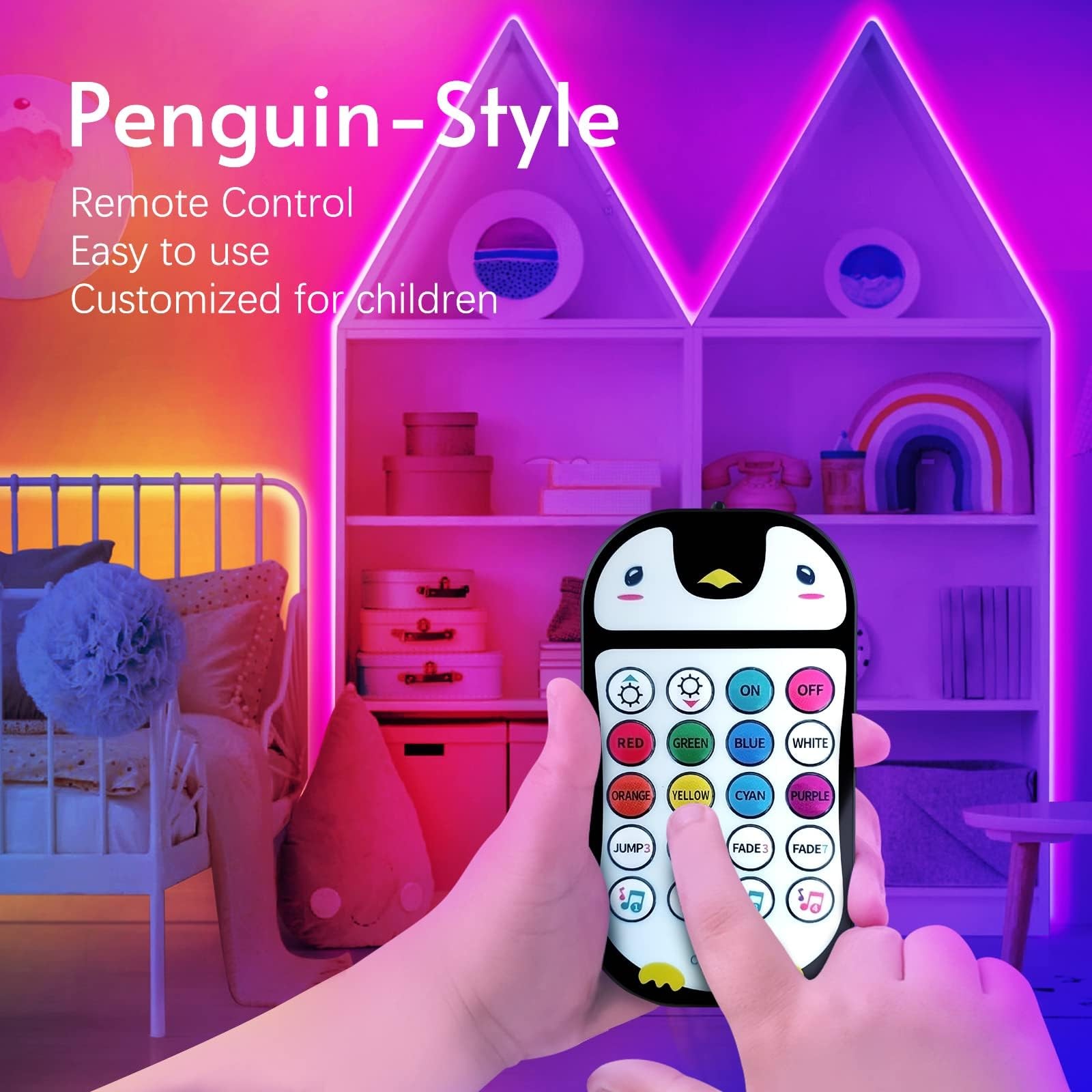 TJOY 100ft Kids Bluetooth LED Strip Penguin Remote, Multicolor gallery