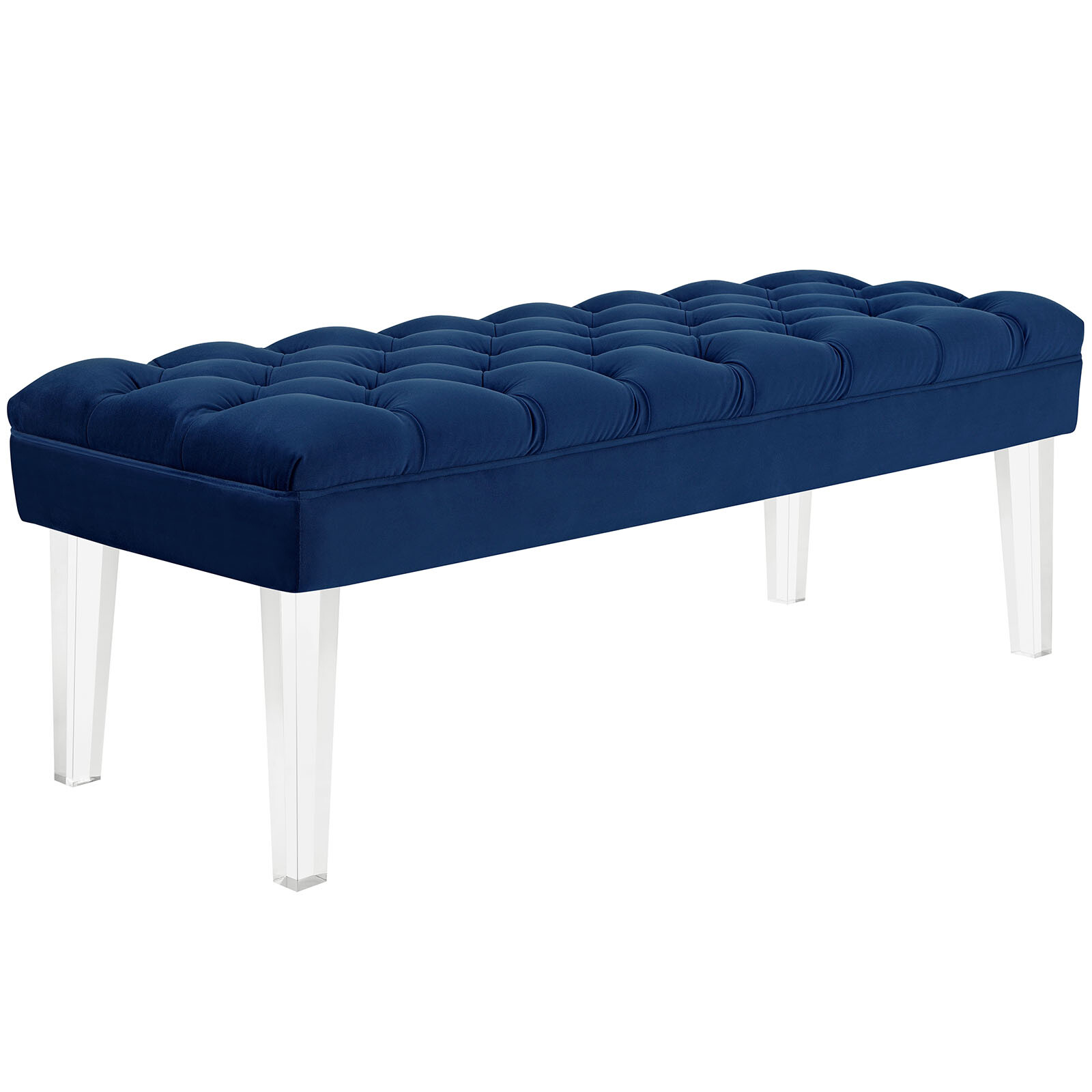 Modway Valet Performance Velvet Bench in Navy gallery