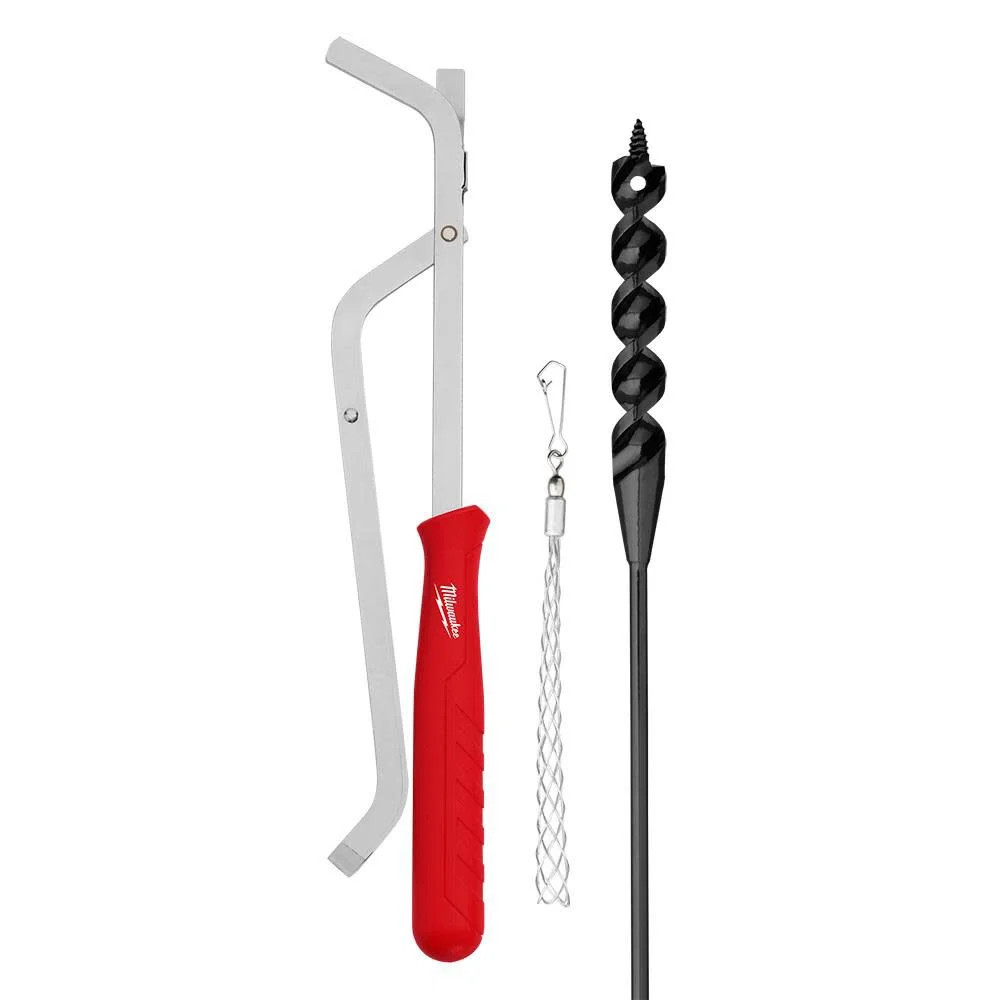 Milwaukee 9/16 Inch X 54 Inches Flexible Cable Auger Bit 3 Piece Set gallery