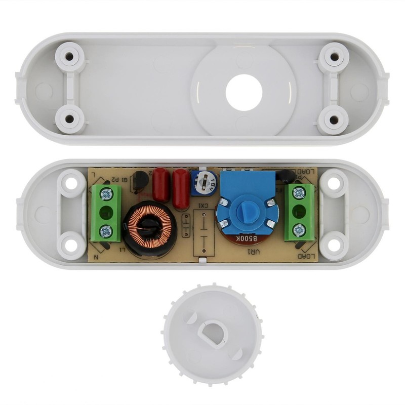 Inline Lamp Switch, Full Range Rotary Dimmer, Cord Switch Replacement 110V White gallery