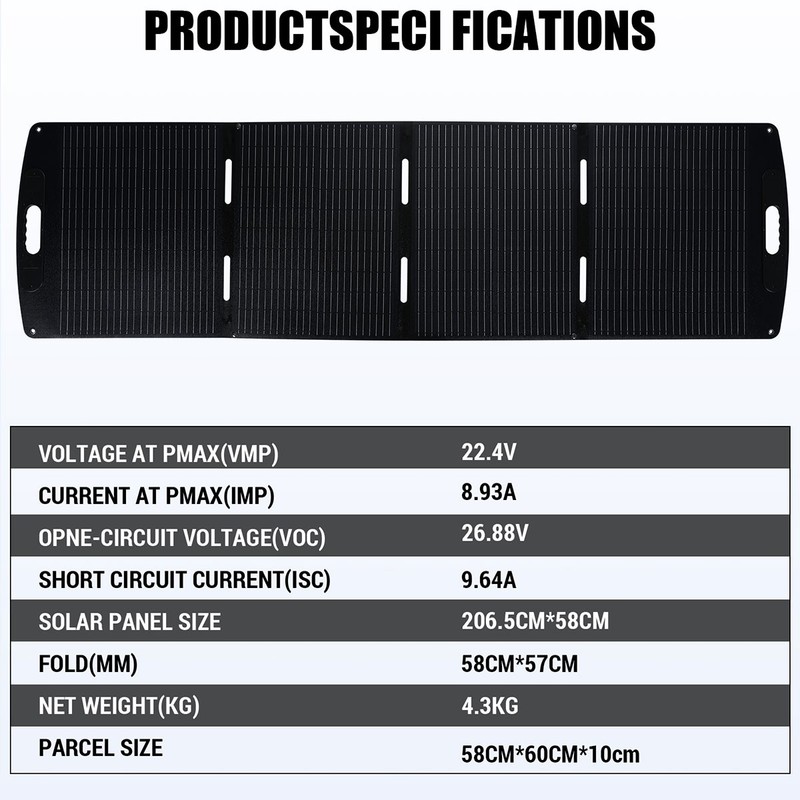200W 100W Foldable Portable Solar Panel 23% Conversion Efficiency For RV Camping gallery