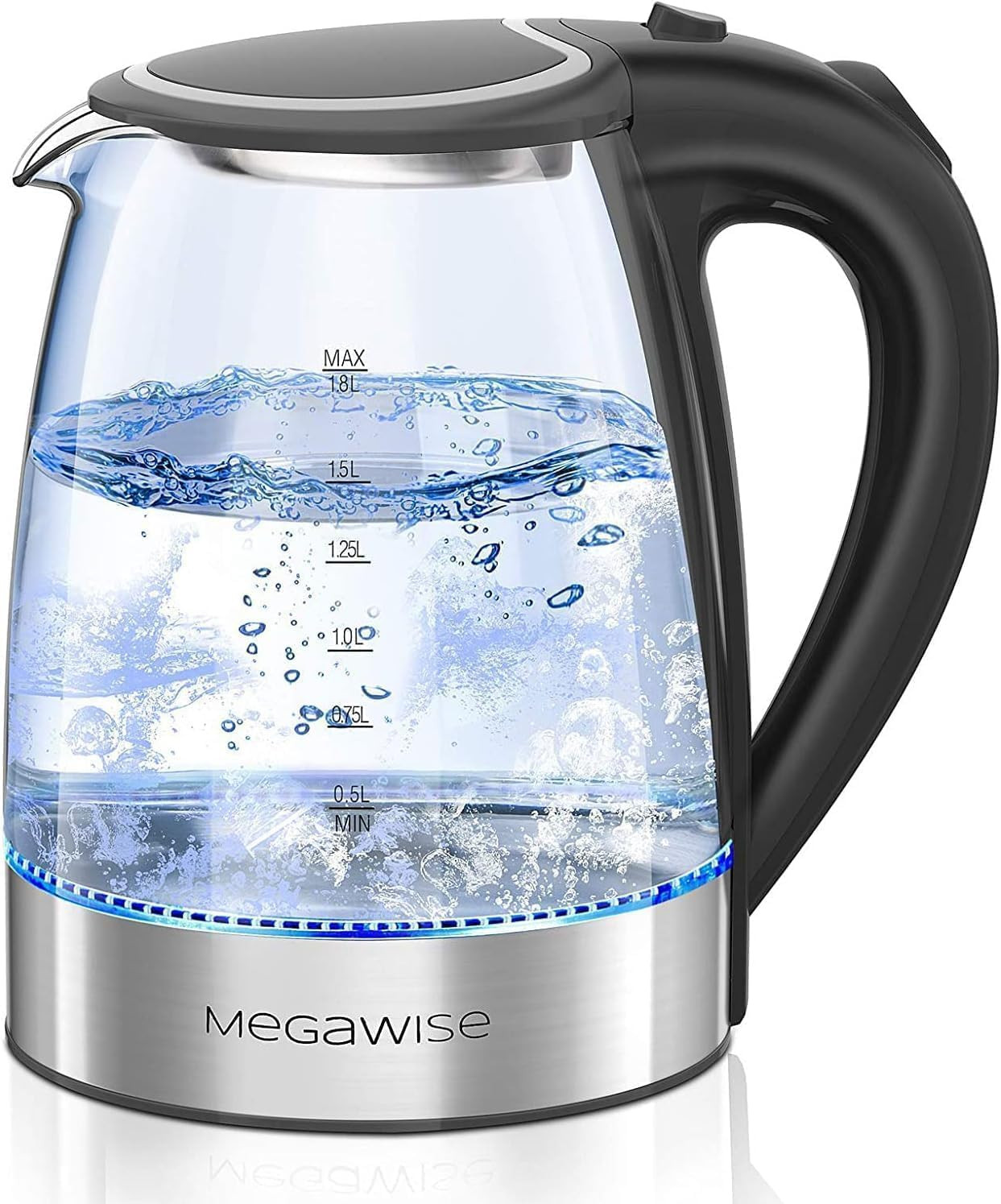 Electric Glass Kettle Auto Shut-Off 1.8L Capacity 1000W Fast Boil Bpa-Free Steel gallery