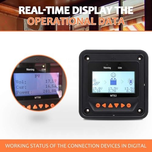 MT-52 Remote Meter MT-52 Solar Controller LCD Display Remote Meter Fit for gallery