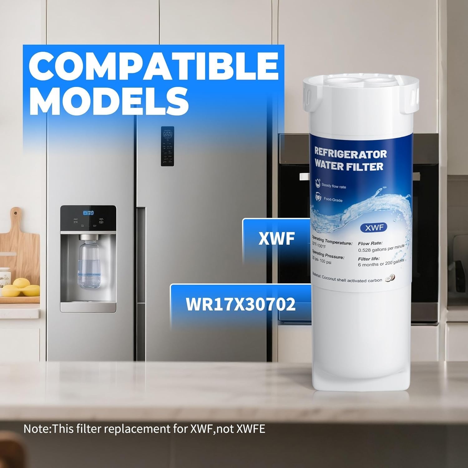 XWF Refrigerator Water Filter Replacement for GE® XWF 2 Pack New Sealed gallery