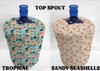 Beach Seaside Water Bottle Cover for 3- or 5-Gallon Bottles 2 Patterns Available gallery
