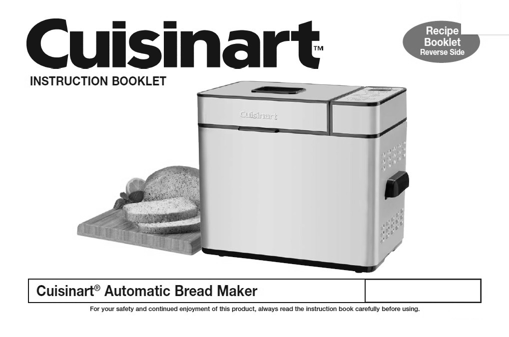 Cuisinart Bread Machine Manual CBK250U, Q119A, CBK100 gallery