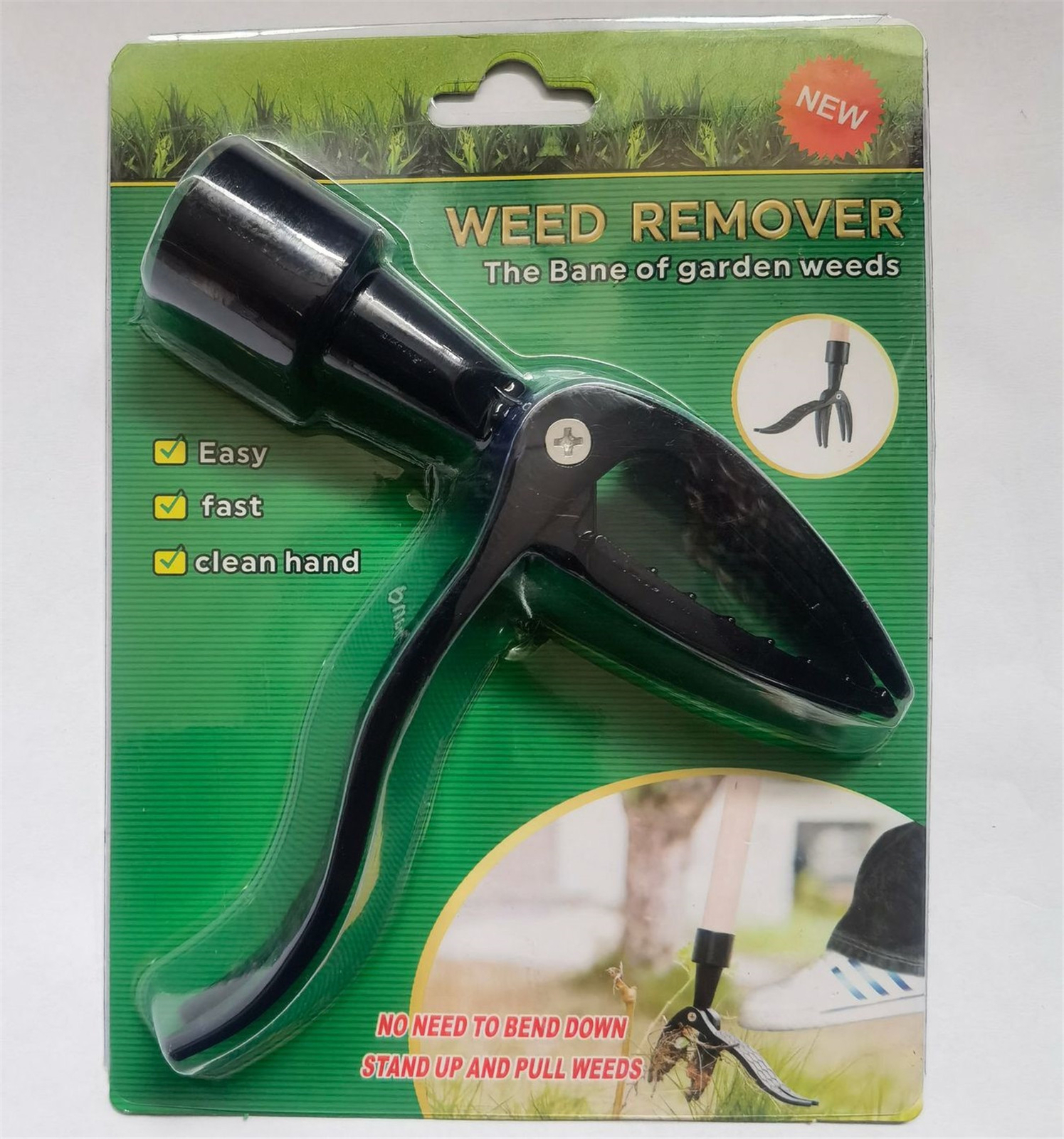 Weeder Puller Stand Up Weed Tool Handle Claw Garden Outdoor Root Remover Killer gallery