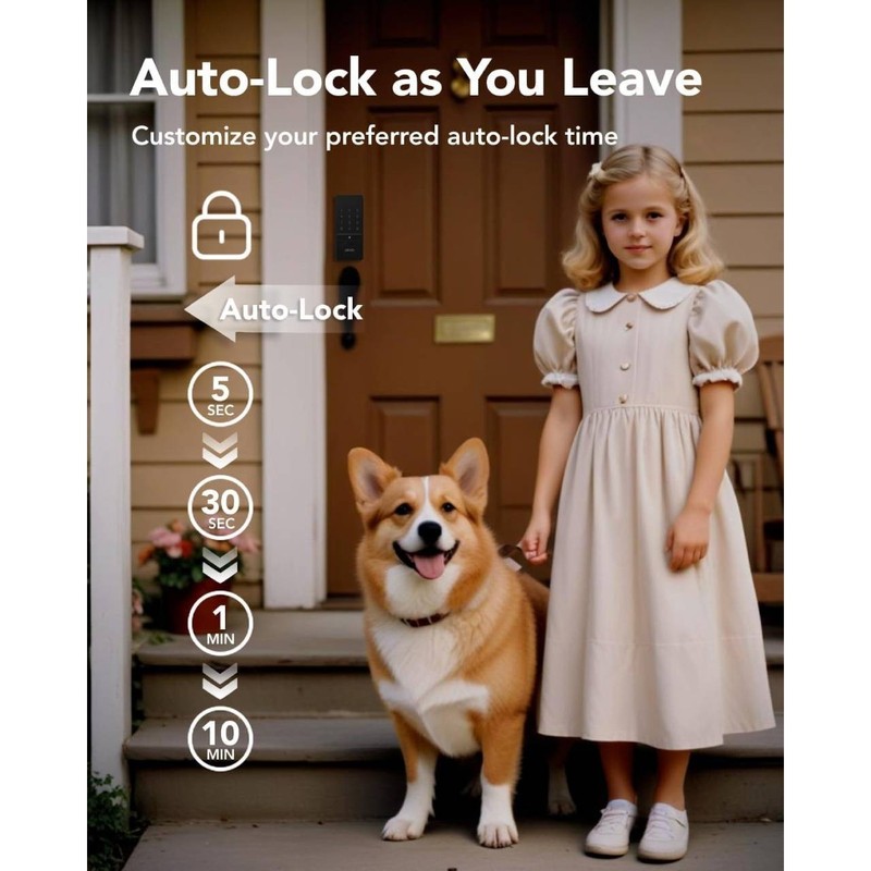 Smart Door Lock, Keyless Entry Deadbolt Bluetooth/Wi-Fi, Touchscreen App Control gallery