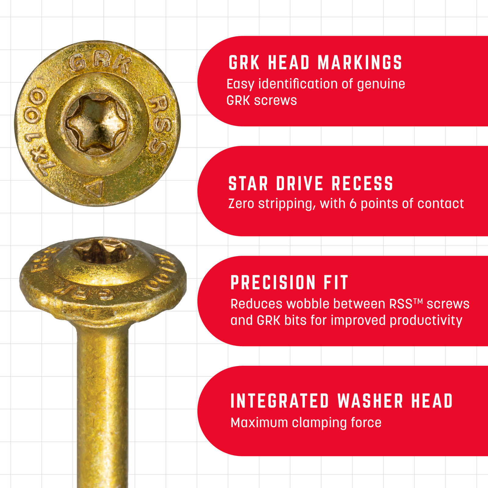 GRK Fasteners RSS™ 5/16 x 6 Inch, Rugged Structural Screws, 300 PCS, Rust gallery