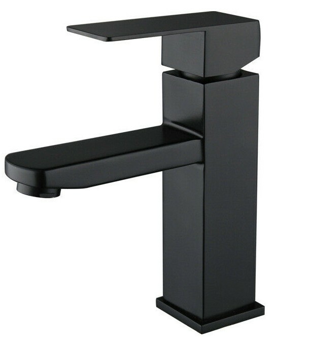 Bathroom Sink Black Faucet Single Handle One Hole Rv Commercial Lavatory Vanity gallery