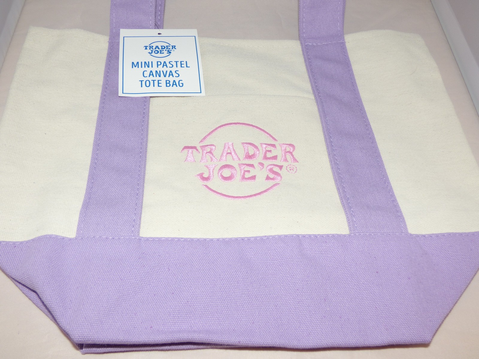 Trader Joe's - MINI Canvas Tote Bag - Lavender - Spring 2026 - Limited Edition gallery