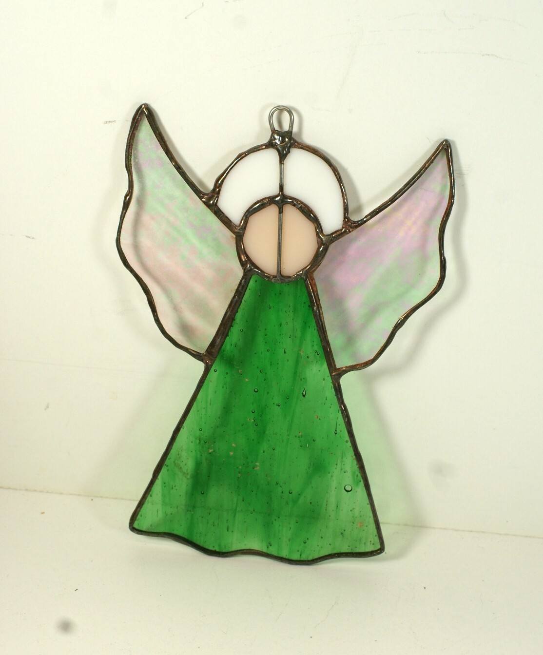 SG35 - Handcrafted Stained Glass Suncatcher, Small Angel, 5.5 X 4 in gallery
