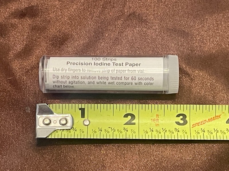 Precision Iodine Test Paper 100 Strips 0-50 parts per million Precision Laborato gallery