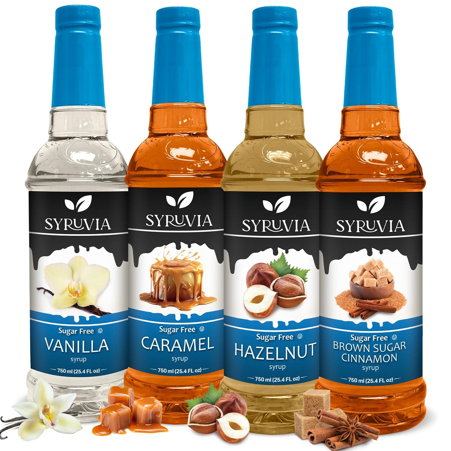 Sugar Free Coffee Syrup Variety Pack: Vanilla, Caramel, Hazelnut, and Brown S... gallery