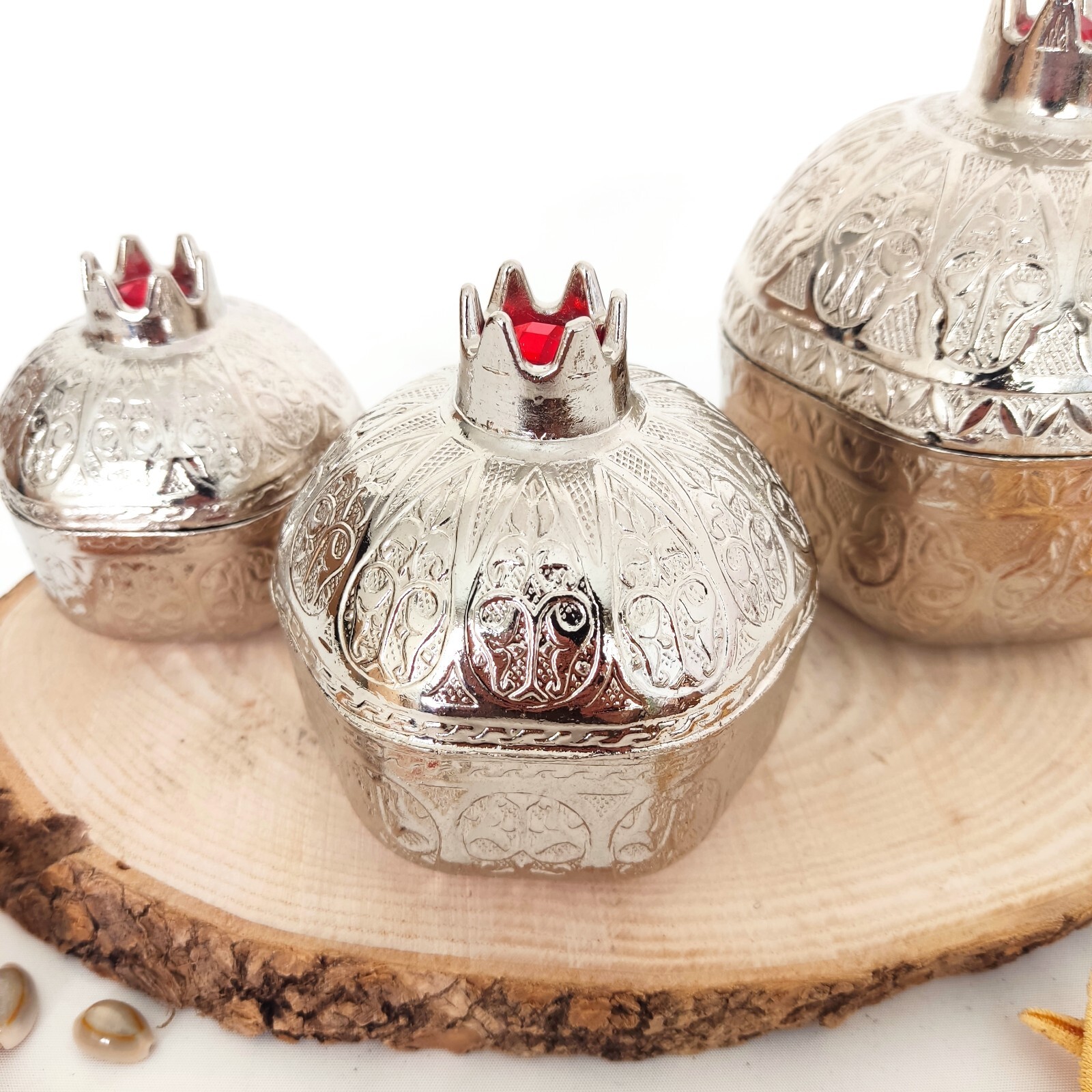 Pomegranate Set, Pomegranate Candy Bowls, Pomegranate Ornament gallery