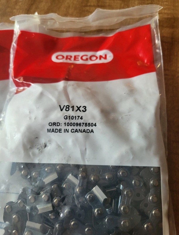 OREGON 3-Pack V81X3 Chainsaw Chains 20" Bar 81 DL's, .063 Ga, .325 Pitch, *3pk* gallery