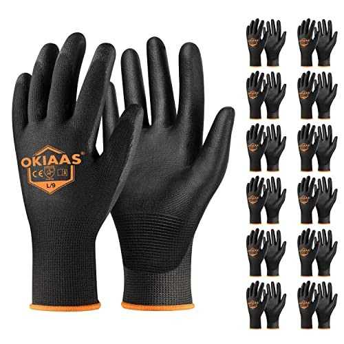 Work Gloves for Men,Ultra Thin and Lightweight Working Gloves with Grip,12 gallery