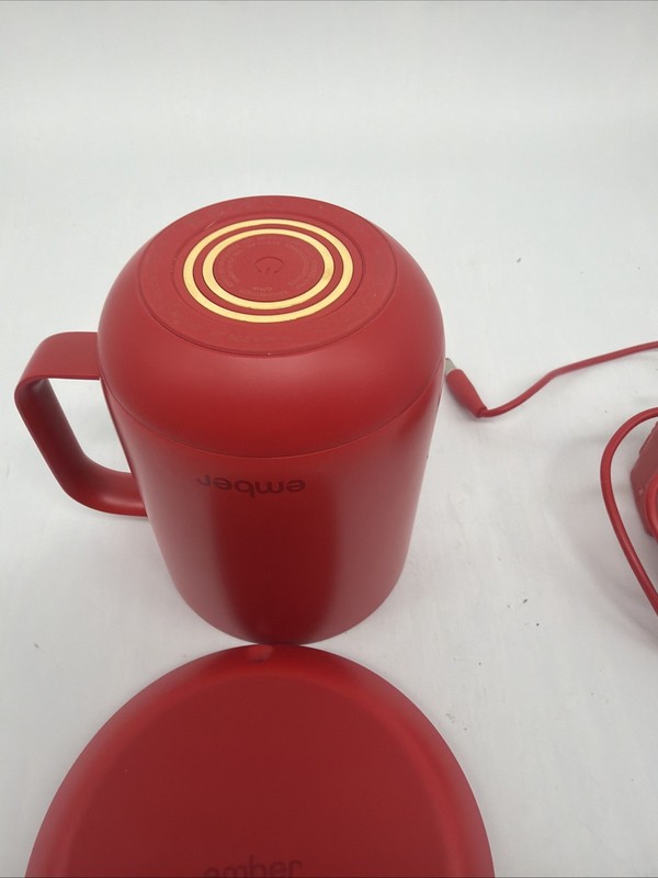 Ember Smart Temperature Control Mug 10oz (295ml) Red with Charging Coaster gallery