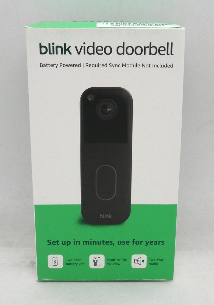 BLINK WIRELESS HOME SECURITY (BLACK) (2nd Gen/2025 MODEL) VIDEO DOORBELL *NEW*
