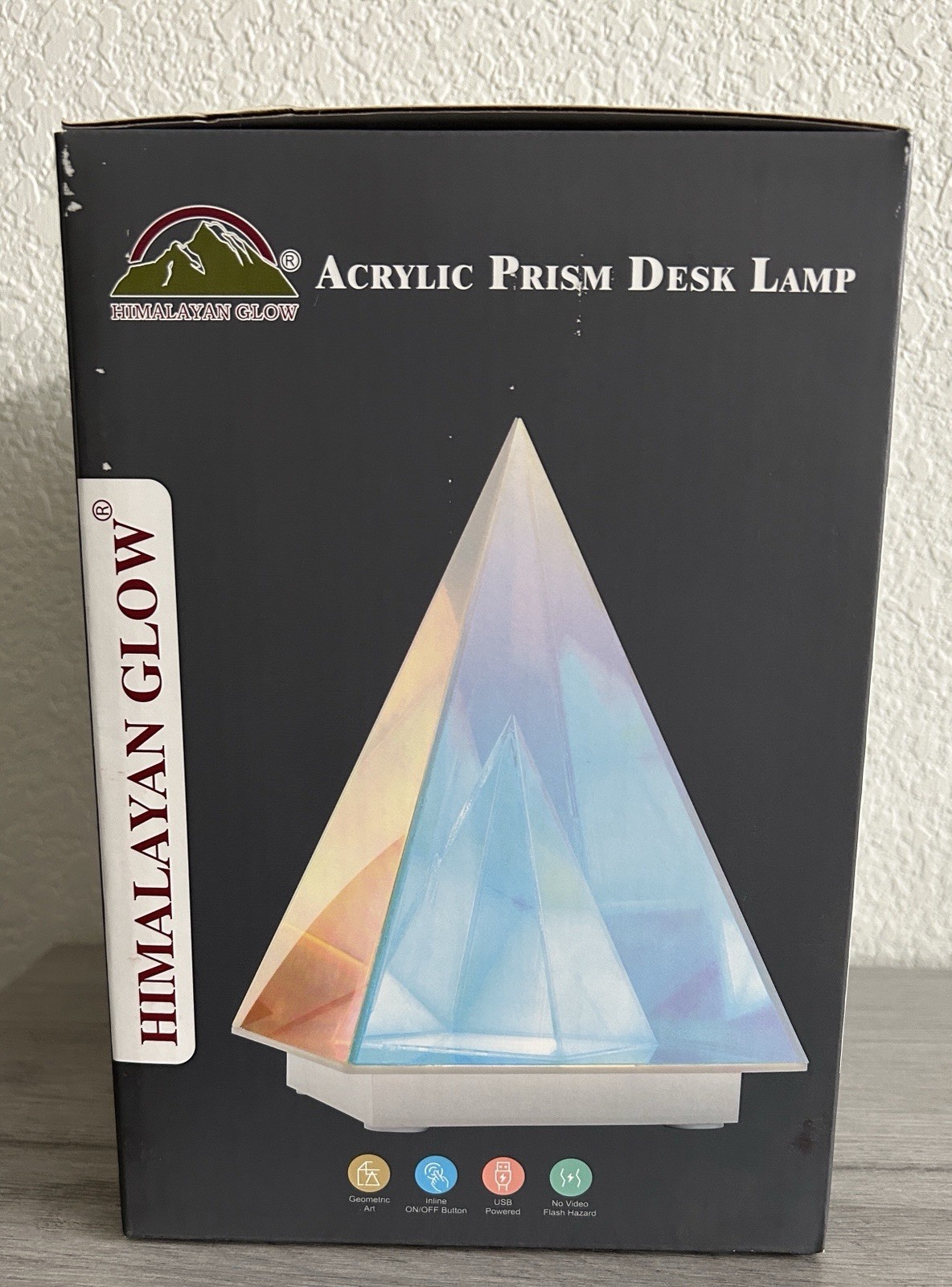 Brand New Himalayan Glow Acrylic Prism Pyramid Desk Lamp gallery