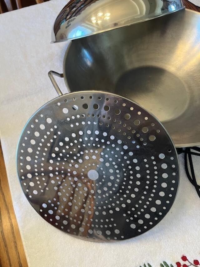 Vintage Farberware Model 303 Stainless Steel Electric Wok 14" w/Lid & Steamer! gallery