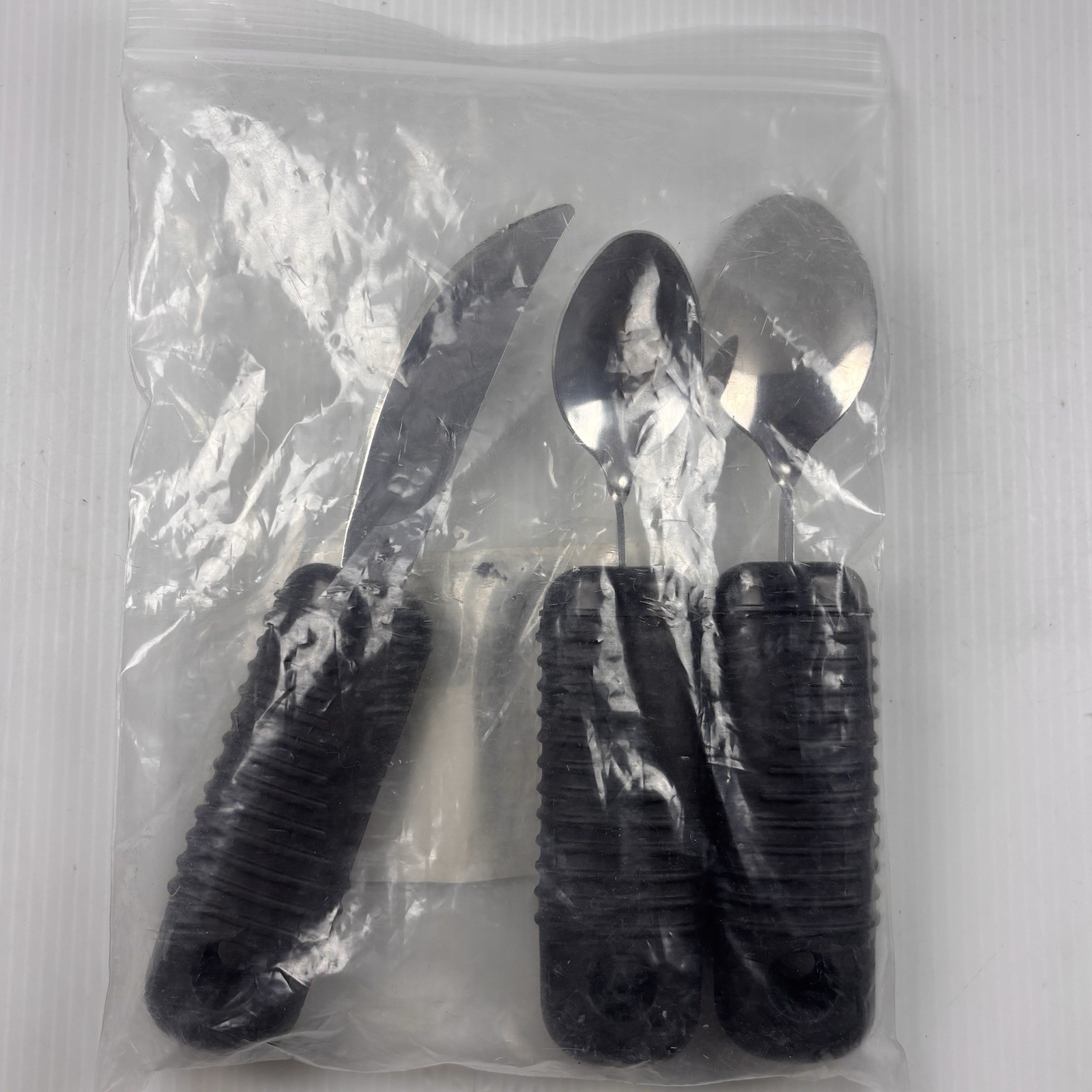 Medline Weighted Utensils Bendable / Handicap 3 Pc Teaspoon Tablespoon Knife gallery