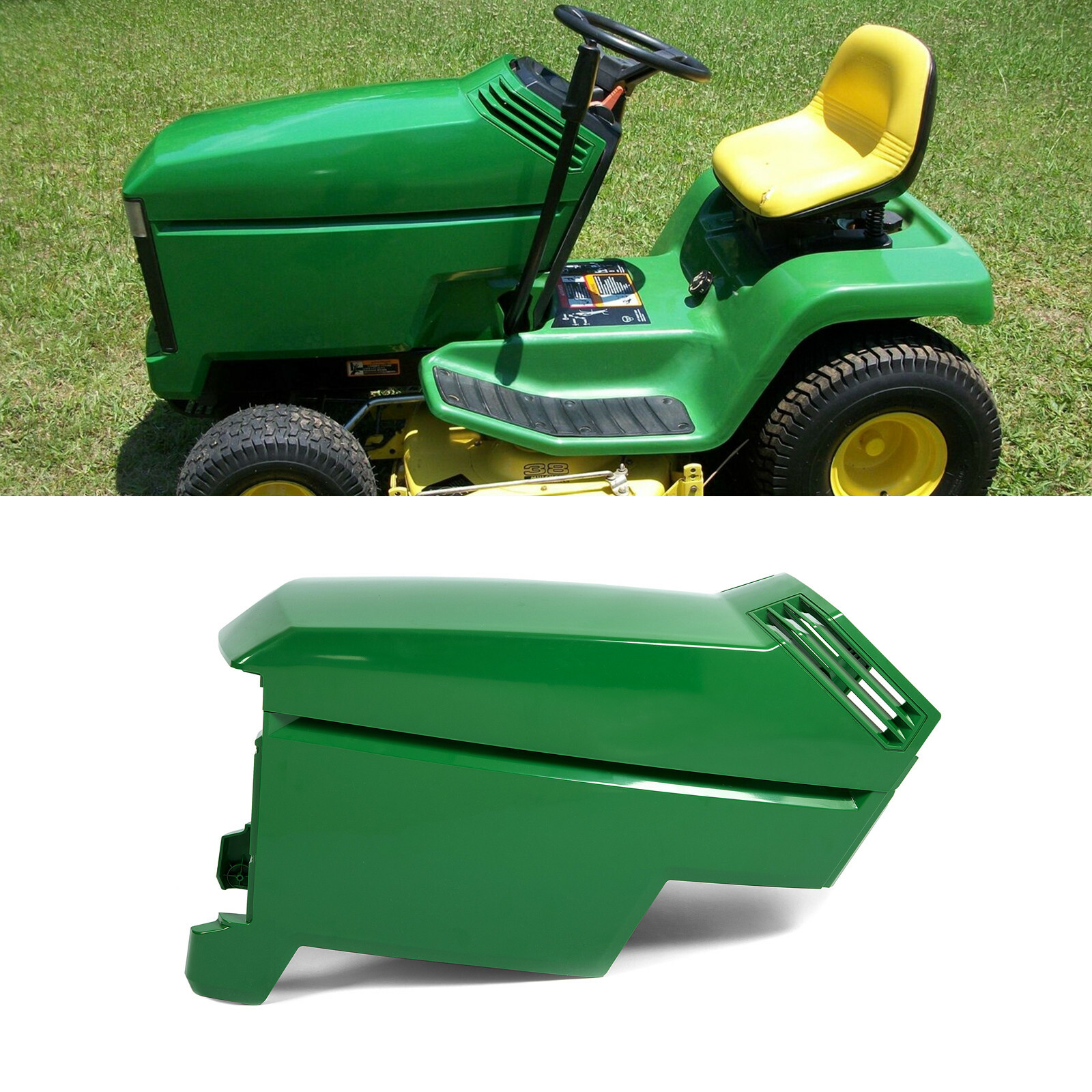 Upper & Lower Hood For John Deere LX172 LX173 LX176 Replace AM132526 AM117724 gallery