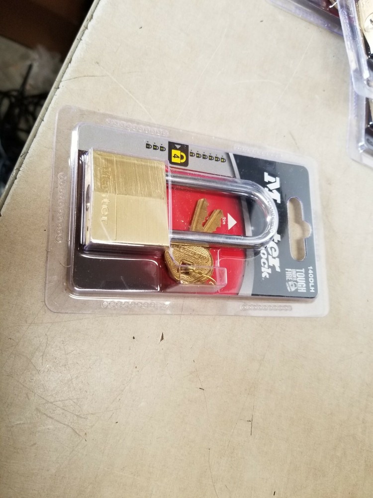 Master Lock 1-9/16 in (40mm) Wide Solid Brass Body Padlock 2in (51mm) 140DLH