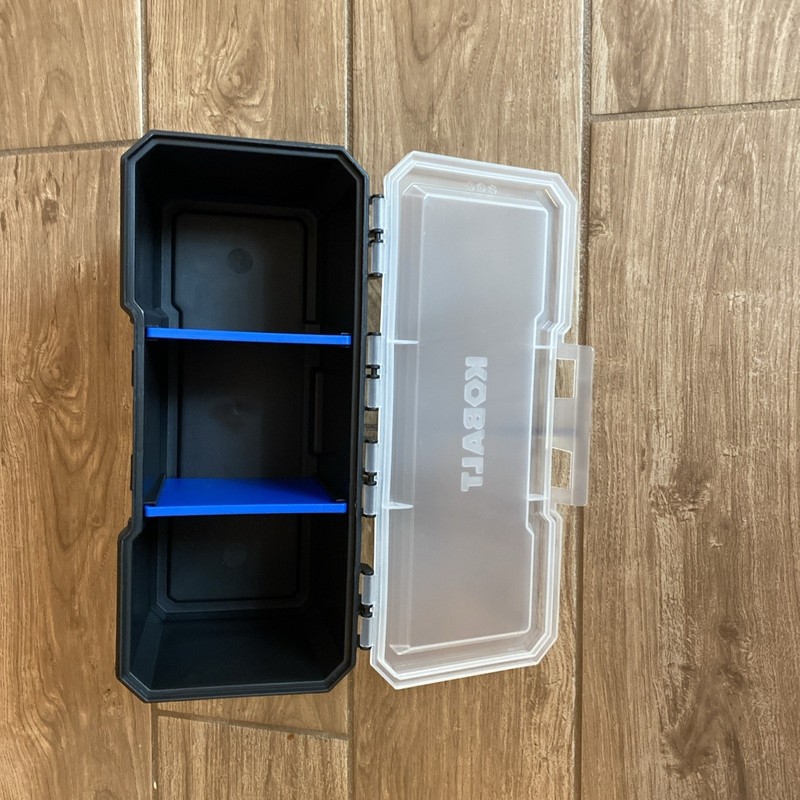 Kobalt Small Plastic 3 Compartment Tool Storage Bin Container gallery