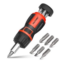 Stubby Ratcheting Screwdriver Set, Ratchet Short Screwdriver Set with 7-in-1