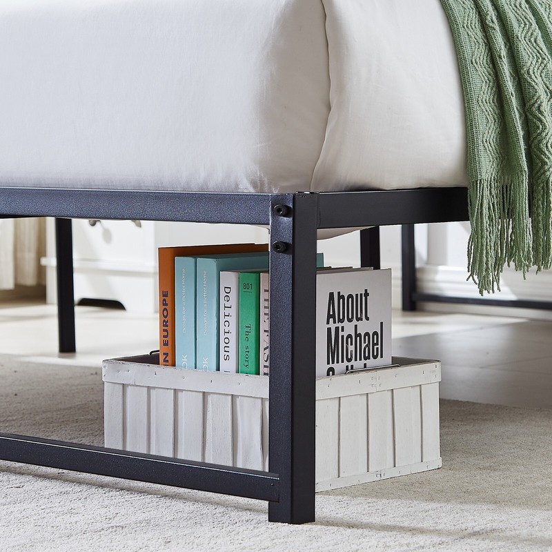 VECELO 14 Inch Bed Frame Metal Platform Twin/Full/Queen/King Size Slats Support gallery