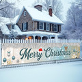 Merry Christmas Yard Banner - Large, 120X20 Inch | Outdoor Christmas Banner for gallery
