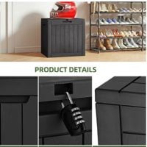 30 Gallon Deck Boxes 2 Pack, Waterproof Outdoor Storage Box for Cushion gallery